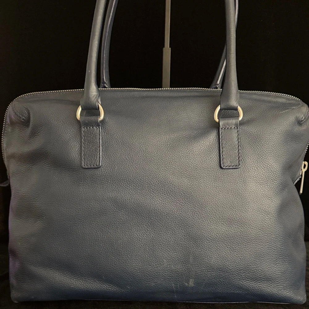 Michael Kors Navy Leather Satchel